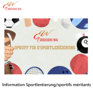 Information Sportleréierung / sportifs méritants