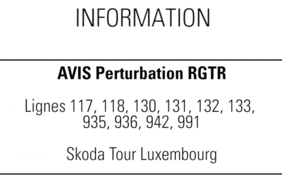 Skoda Tour Luxembourg: avis RGTR perturbation
